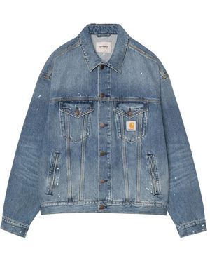 Carhartt Jassen ,Blauw ,Denim Denim Jacket