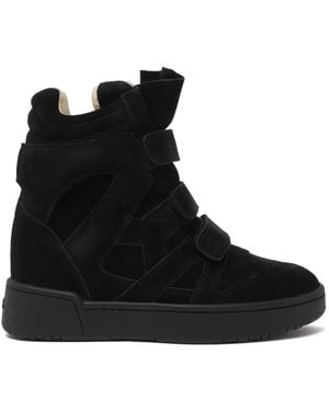 Isabel Marant Schoenen ,Zwart ,Leer Wedge High-Top Sneakers