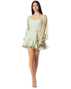 ACTUALEE Abito Corto Elegante - Groen