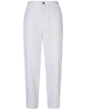 Eleventy Cropped Trousers - Bianco