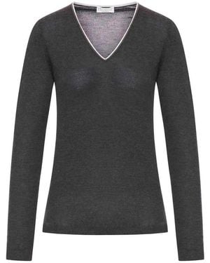 Brunello Cucinelli V-Neck Knitwear - Negro