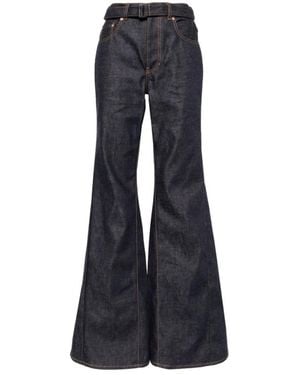 Sacai Flared Jeans - Azul