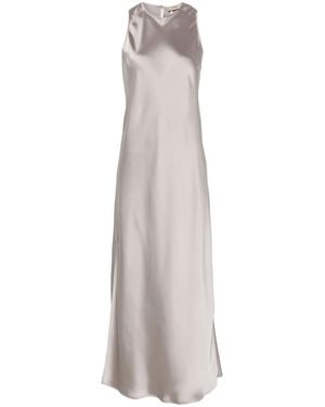 Herno Satin-langes kleid - Grau
