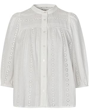 Lolly's Laundry Overhemden ,Wit ,Katoen June Ll Shirt 3/4