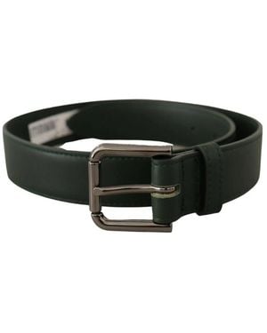 Dolce & Gabbana Accessoires ,Groen ,Leer Leren Riem - Zwart