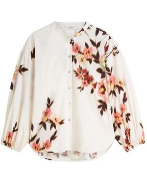 Summum Blouse Faded Flower - Wit