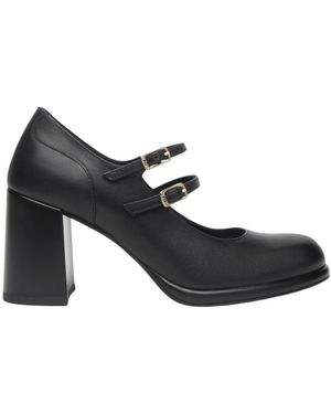 Nero Giardini Schoenen ,Zwart ,Leer Mary Jane Pomp