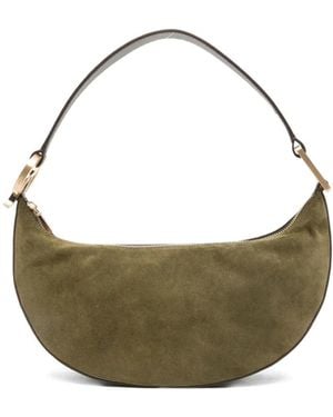 Cult Gaia Olivgrüne Wildleder Halbmond Tasche