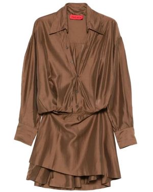 Thelatest Hemdkleid - Braun