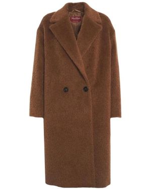 Max Mara Double-Breasted Coats - Marrón