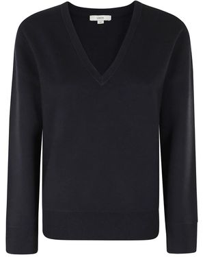 Vince V-Hals Gebreide Kleding - Blauw