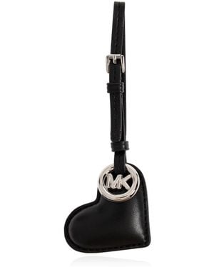 Michael Kors Puffy Heart Leder-Taschenanhänger - Schwarz