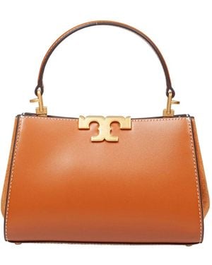 Tory Burch Eleanor Leren Satchel Handtas Whisky - Oranje