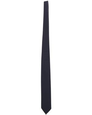 Paoloni Accessoires ,Blauw ,Polyester Blauwe Satijnen Stropdas 100% Polyester - Zwart