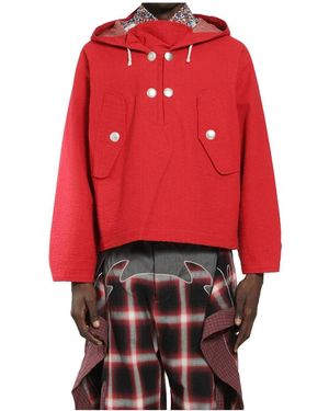 Craig Green Bestickte Linestitch Cagoule - Rot