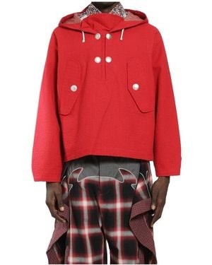 Craig Green Geborduurde Linestitch Cagoule - Rood