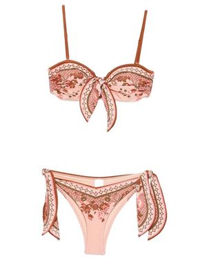 Zimmermann Aster Scarf Tie Bikini Set - Roze