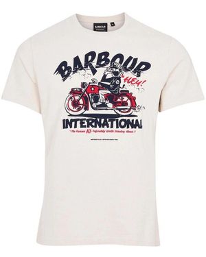 Barbour Legendäres a7 vintage logo t-shirt - Weiß
