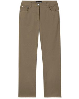 Luisa Cerano Broeken ,Groen ,Katoen Cropped Broek - Grijs