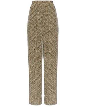 Balenciaga Broeken ,Zijden Wijde Broek - Naturel