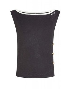 KARL LAGERFELD Tops Ärmellose Tops - Blau