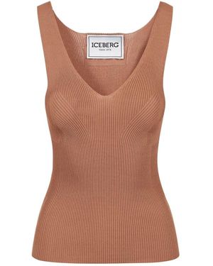 Iceberg Sleeveless Tops - Marrone