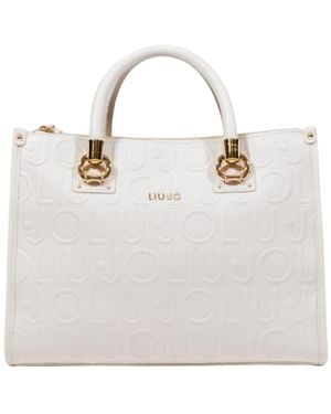Liu Jo Satchel Tas Met Geometrisch Patroon - Wit