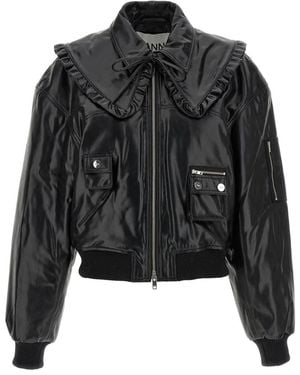 Ganni Bomber Jackets - Black