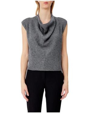 Liu Jo Ecs Maglia Chiusa S/M Asimmet - Blau