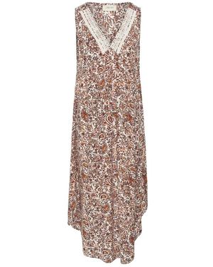 Cream Midi Dresses - Marrone