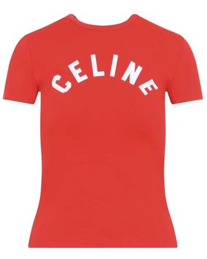 Celine Tops ,Rood ,Katoen T-Shirt