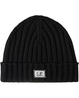 C.P. Company Blau Handschuhe Für Stilvolles Aussehen - Schwarz