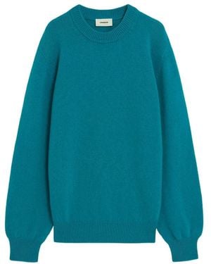 A PAPER KID Round-Neck Knitwear - Blue