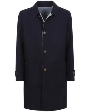 Eleventy Reversible Wollen Jas - Blauw