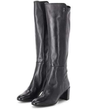 Agl Attilio Giusti Leombruni Elegante Lederstiefel Mit Hohem Absatz - Schwarz