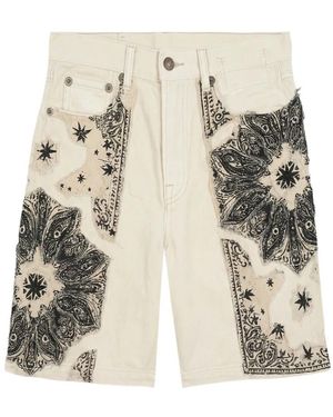 R13 Korte Broeken ,Katoen Relaxed Bermuda Short - Naturel
