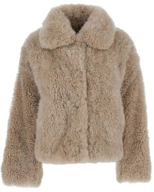 Yves Salomon Faux Fur & Shearling Jackets - Naturel