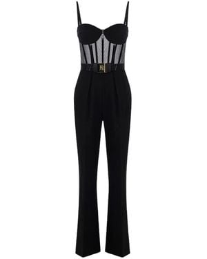 オールインワン・サロペット ELISABETTA FRANCHI JUMPSUITS BLACK JUMPSUIT Elisabetta Franchi Jumpsuits and rompers for Women | Online