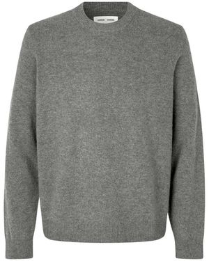 Samsøe & Samsøe Truien & Vesten ,Grijs ,Isak Knit Sweater Top