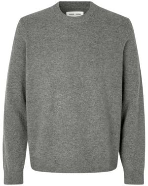 Samsøe & Samsøe Isak Strickpullover-Top - Grau