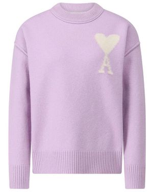 Ami Paris Gemütlicher wollpullover - Lila
