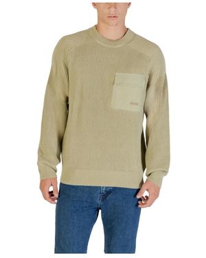 BOSS Round-Neck Knitwear - Natural