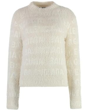 Balenciaga Round-Neck Knitwear - White