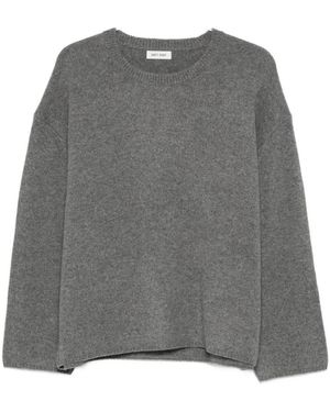 Soft Goat Zachte Wollen Trui Met Ronde Hals - Grijs