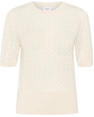 Saint Tropez Round-Neck Knitwear - Natural