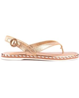 Car Shoe Flat Sandals - Yellow