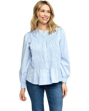 2-Biz Overhemden ,Blauw ,Katoen Mela Blouse
