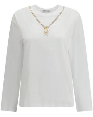 Marine Serre Trompe L'Œil Jewelry Long-Sleeve T-Shirt - Wit