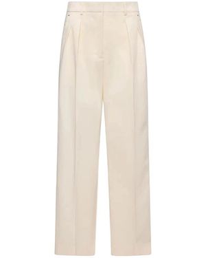 Moncler Wide Trousers - Natural