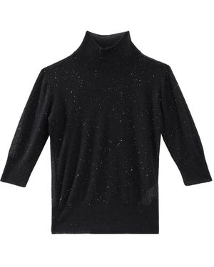 Genny Dolcevita Sottile Paillettes - Schwarz